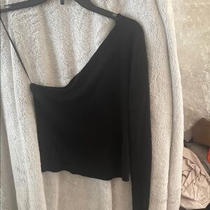 Nasty Gal Black One-Shoulder top
